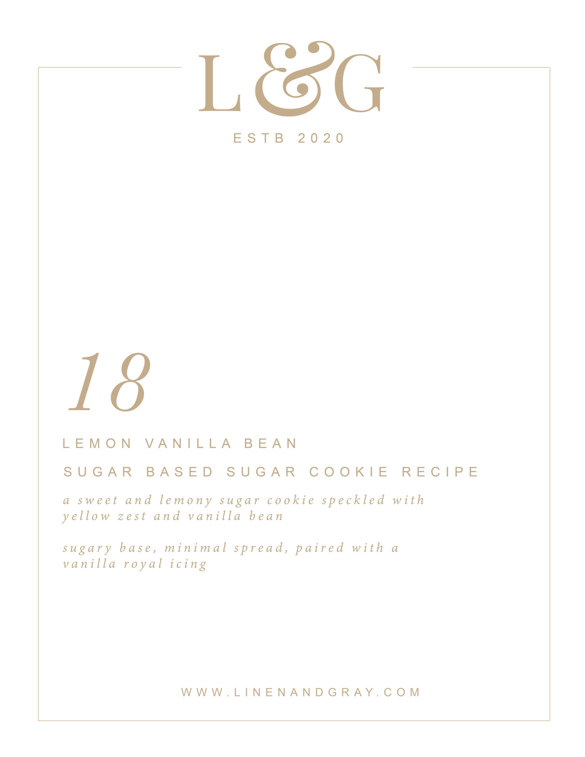 18: Lemon Vanilla Bean Sugar Cookie Recipe *sugary base* - Linen & Gray