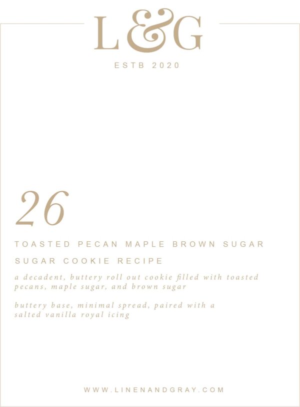 26: Toasted Pecan Maple Brown Sugar Sugar Cookie Recipe